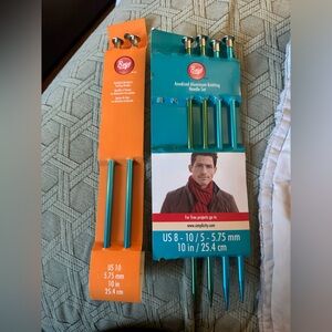 3 sets Boye Anodized Aluminum Single Point Knitting Needles, 10 inch